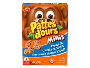 Package for Biscuits Pattes d’ours minis Pépites de chocolat et avoine