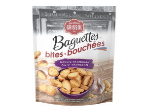 Package for Boulangerie Grissol Baguettes Bites Garlic Parmesan