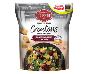 Package for Boulangerie Grissol Baguette Style Croutons Roasted Garlic
