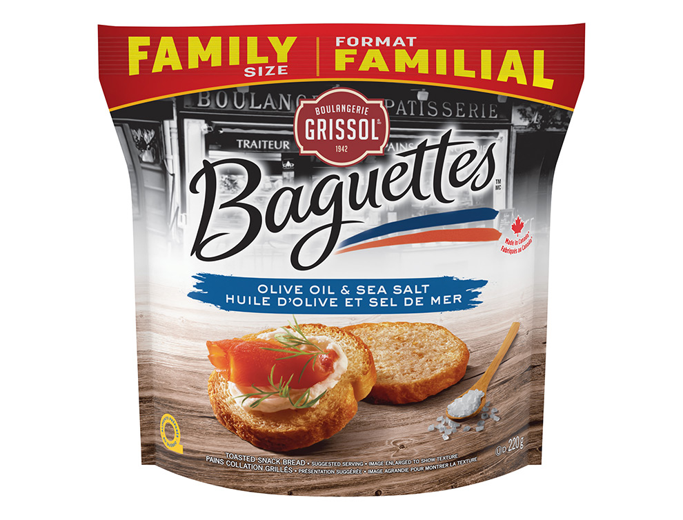 Package for Boulangerie Grissol Baguettes Olive Oil & Sea Salt