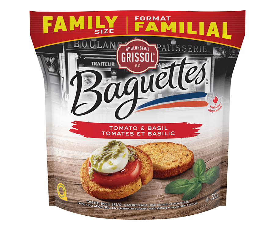 Package for Boulangerie Grissol Baguettes Tomates & basilic