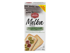 Package for Boulangerie Grissol Melba Toast Olive Oil and Rosemary