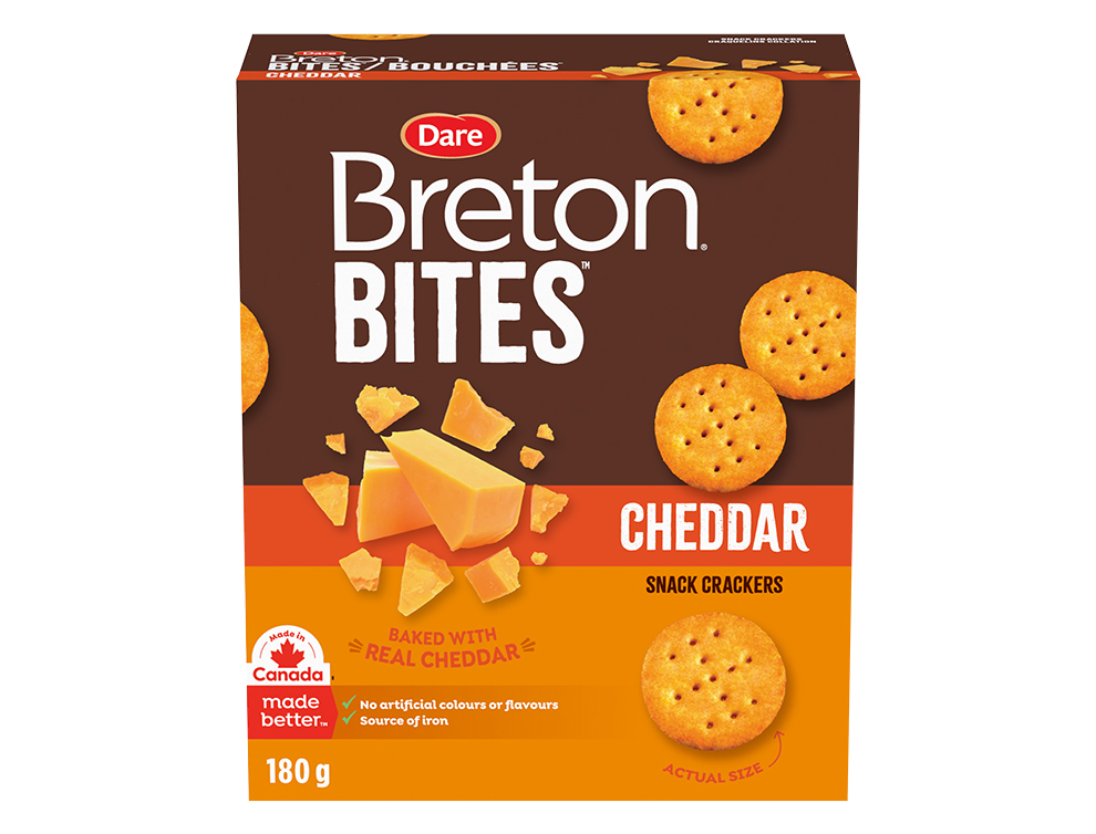 Package for Breton Bites Cheddar Crackers