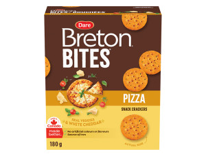 Package for Breton Bites Pizza Crackers