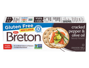 Package for Breton Gluten Free Cracked Pepper & Olive Oil