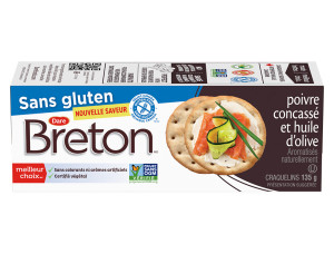 Package for Breton sans gluten Poivre Concassé et Huile d’olive