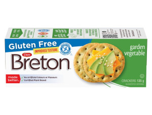 Package for Breton Gluten Free Garden Vegetable Crackers