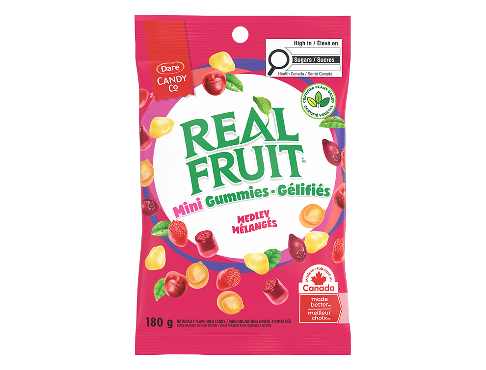 Package for Dare REALFRUIT Minis Medley Gummies