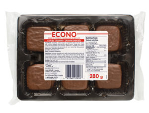 Package for Econo Coated Graham Squares Cookies